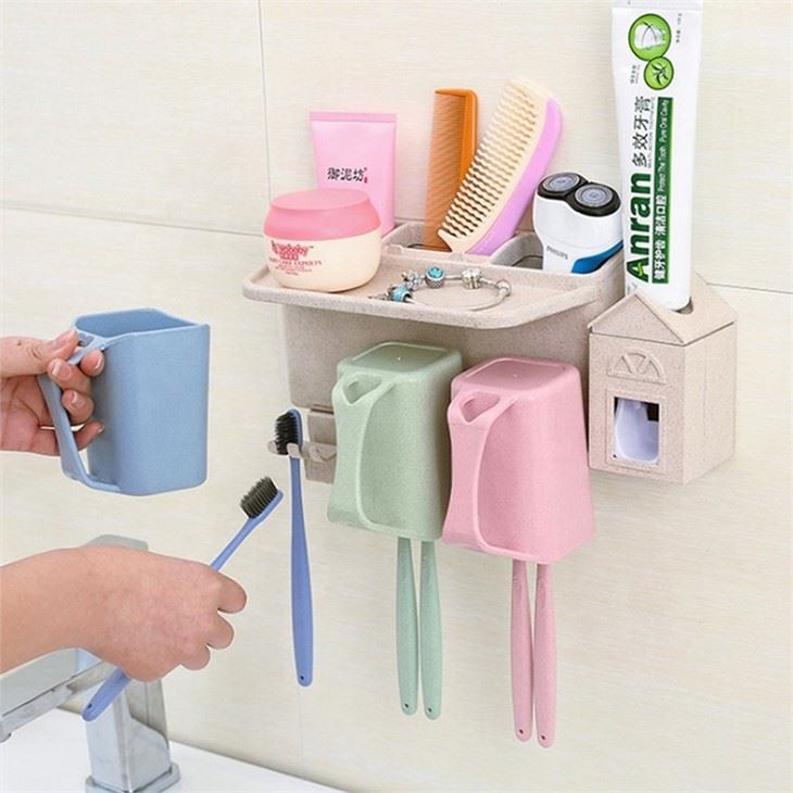 Dispensador de pasta de dientes con tazas