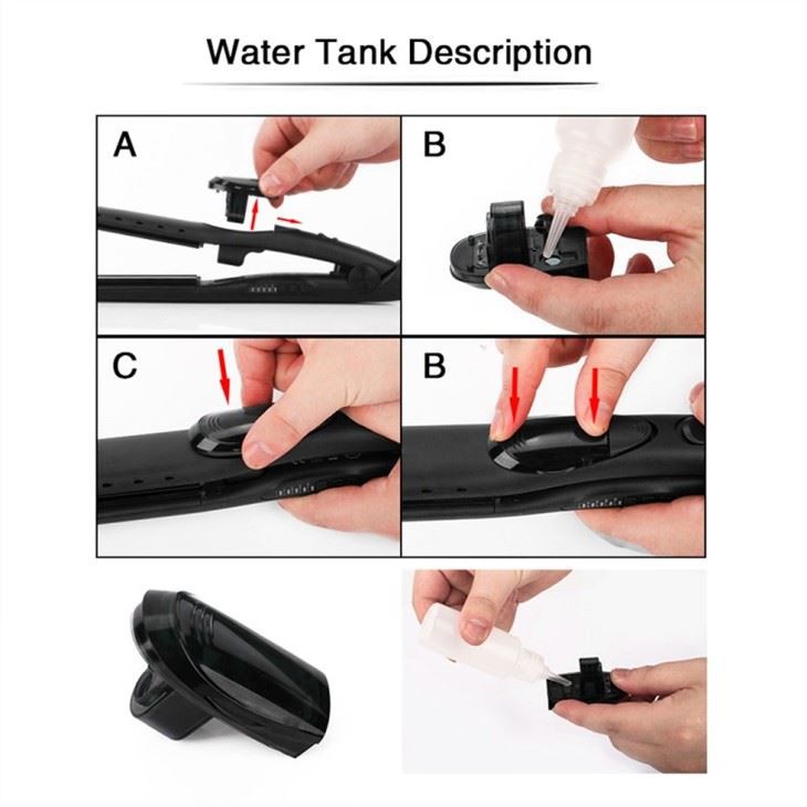 Plancha de pelo de vapor con control de temperatura