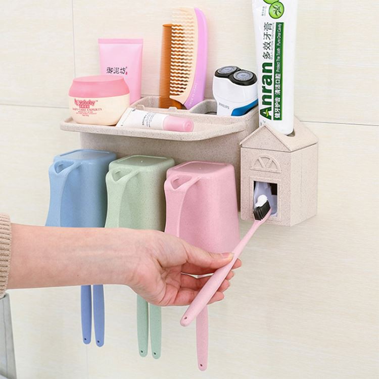 Dispensador de pasta de dientes con tazas