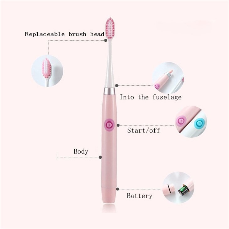 Cepillo de dientes eléctrico de viaje con batería