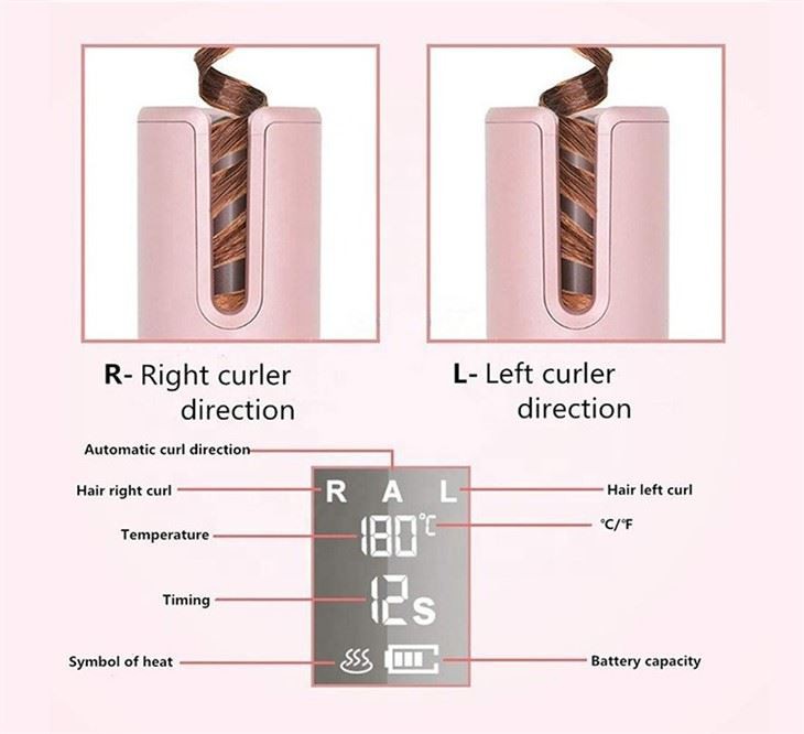 Rodillos de pelo automáticos portátiles